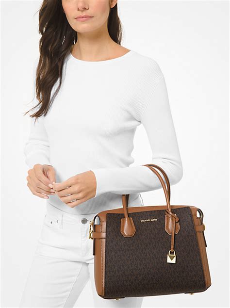 michael kors mercer medium studded|Michael Kors mercer belted satchel.